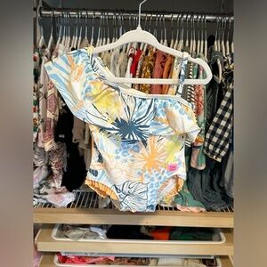 Birds of Paradise One Shoulder Swimsuit